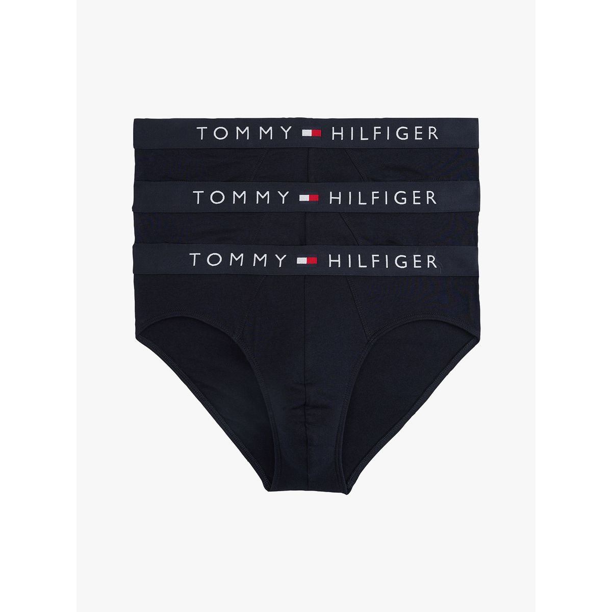 TOMMY HILFIGER - Pack De 3 Slip Con Logo Azul Tommy Hilfiger