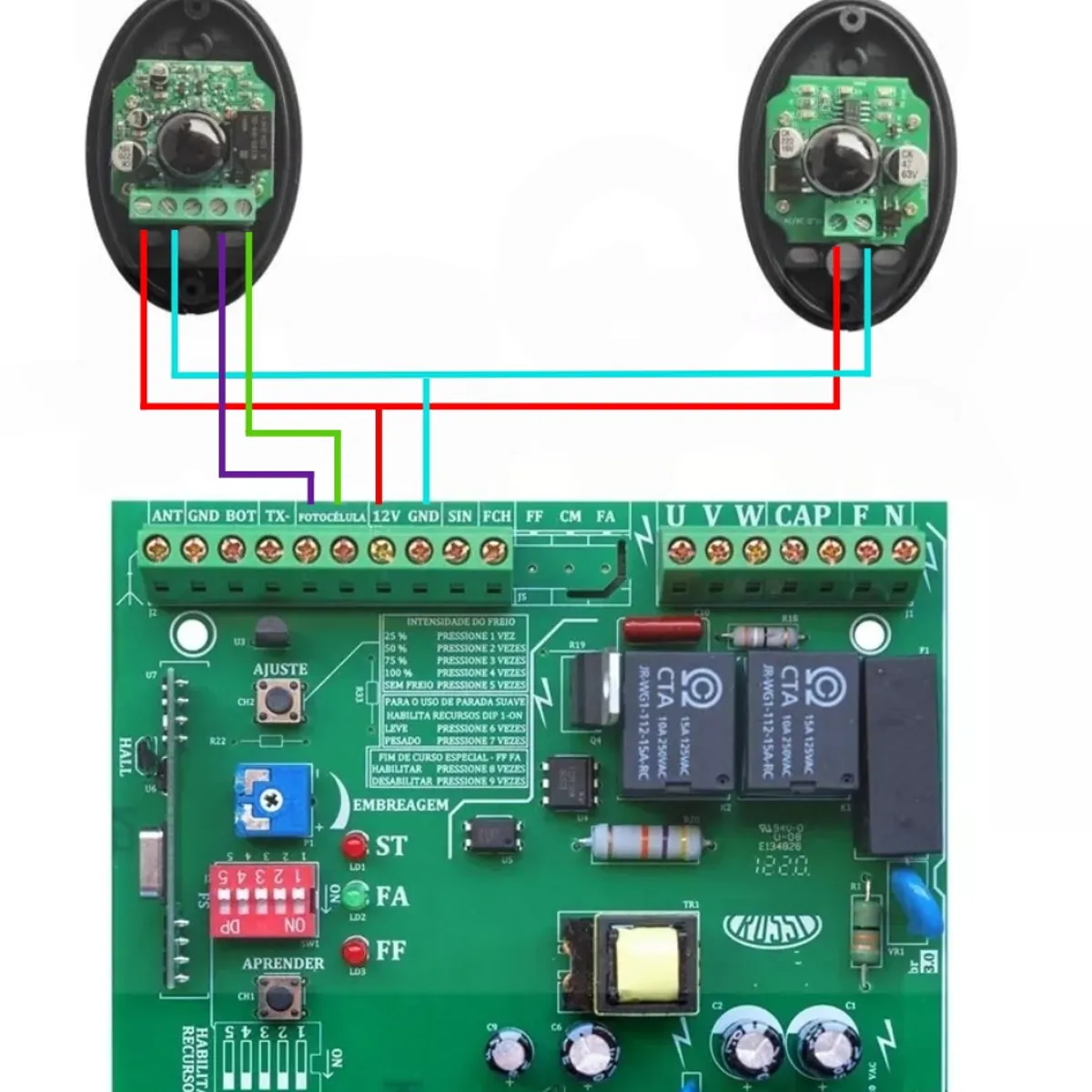 KINDA NICE - Fotocelda Para Portón Automático Alarma Sensor Infrarrojo