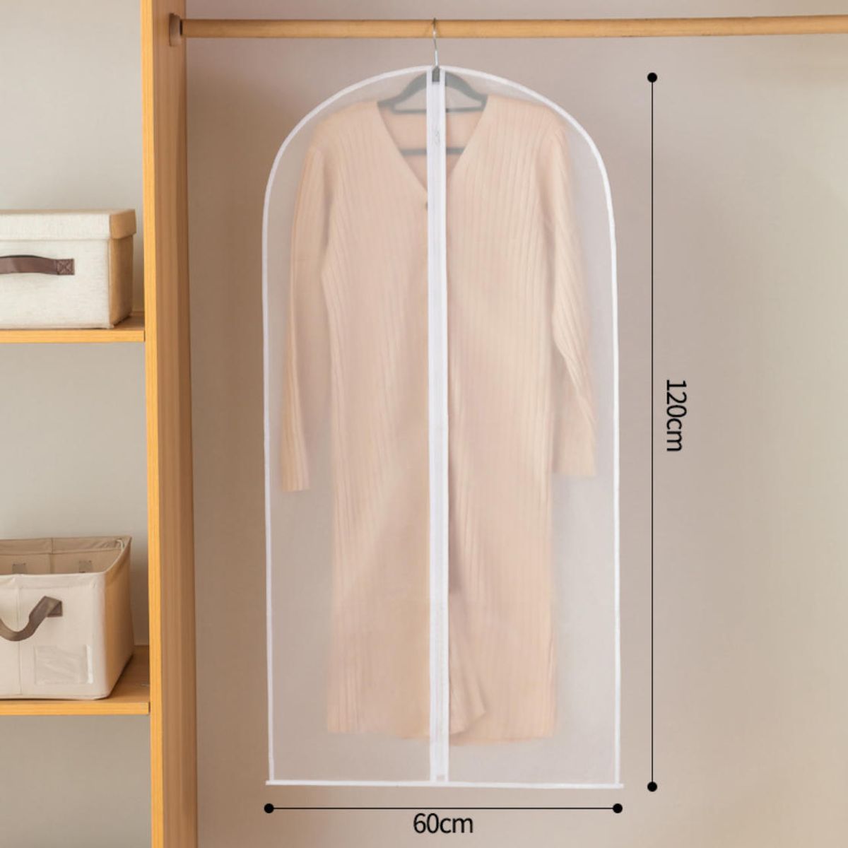 KINDA NICE - 12 Bolsas Transparentes Cubre Trajes Colgar Closet 60*120cm