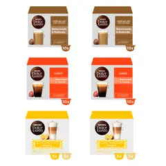 DOLCE GUSTO - Pack 6 cajas capsulas nescafe variedades