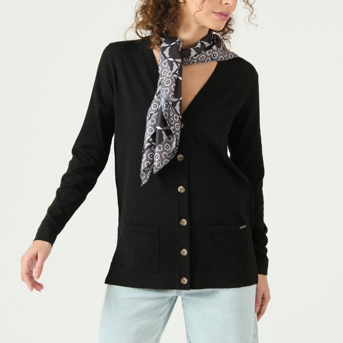 PRIVILEGE - Cardigan negro PRIVILEGE 3402