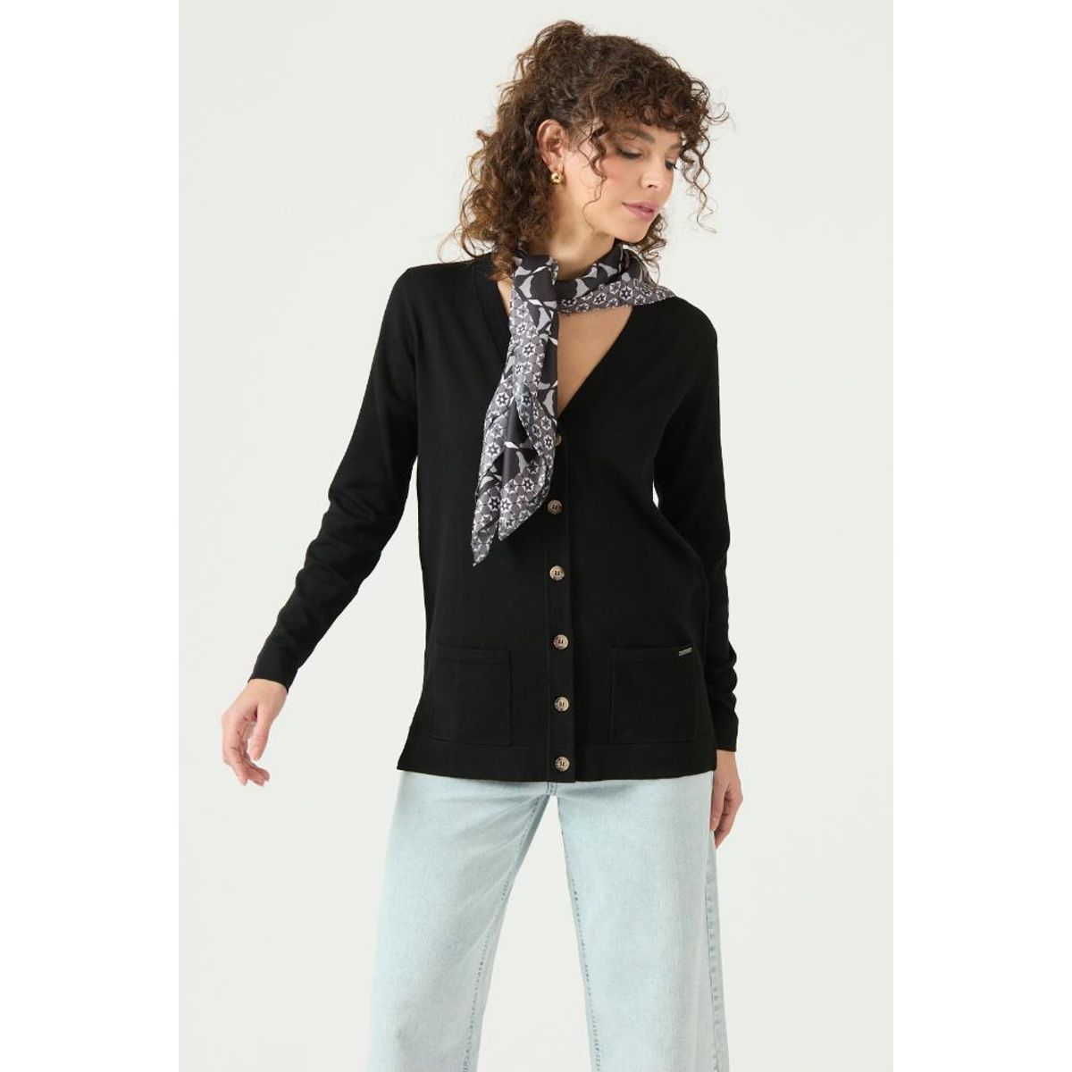 PRIVILEGE - Cardigan negro PRIVILEGE 3402