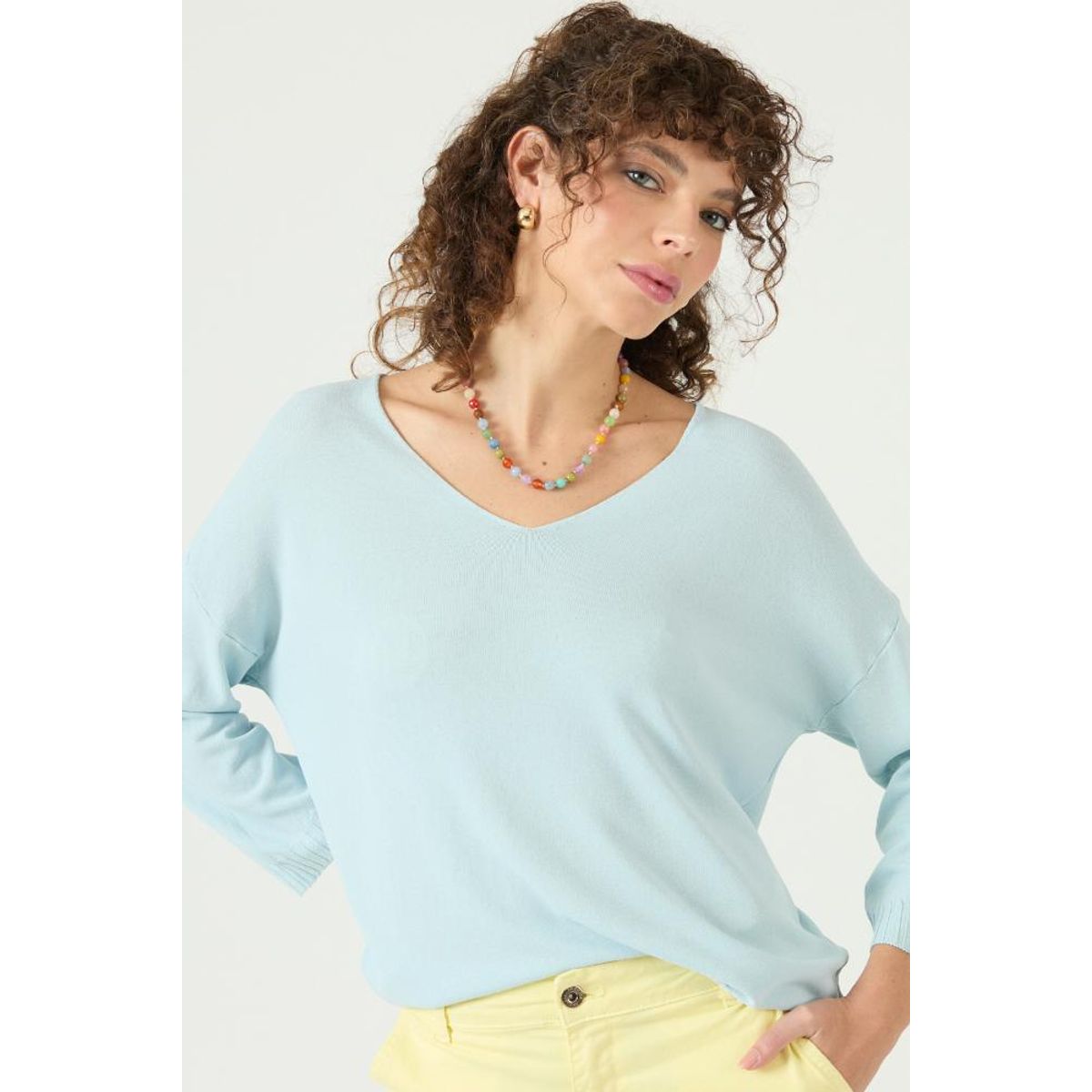 PRIVILEGE - Sweater celeste PRIVILEGE 3384