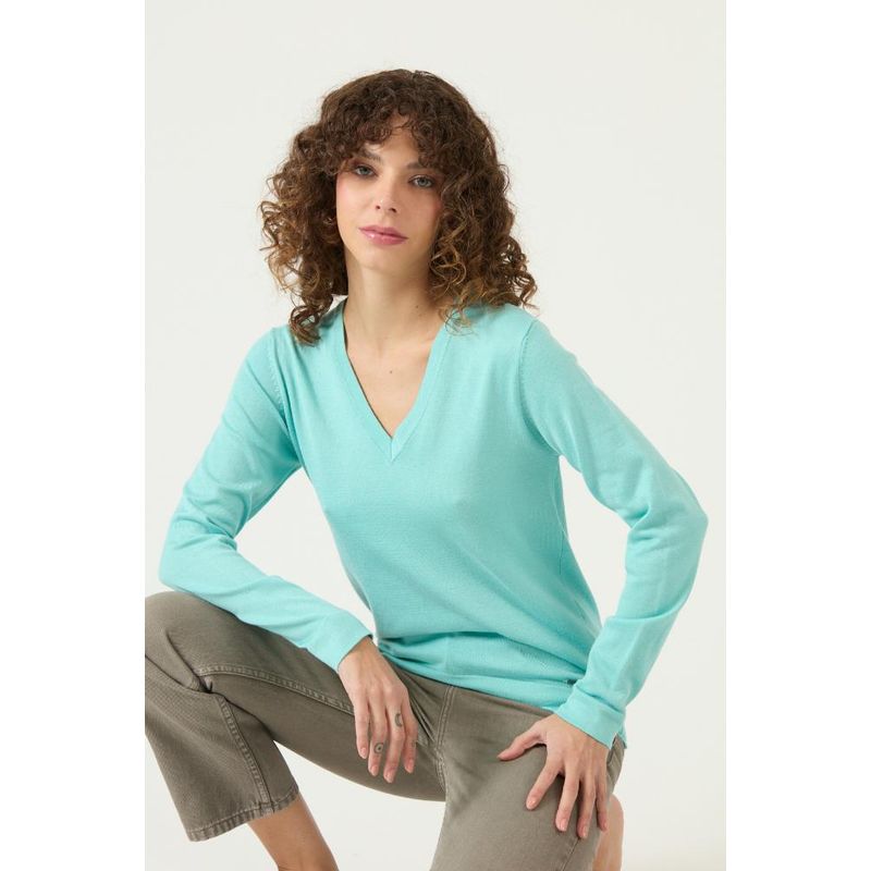 PRIVILEGE - Sweater turquesa PRIVILEGE 3405