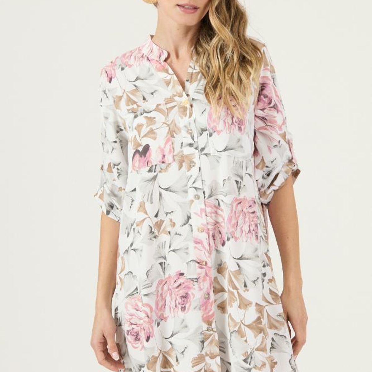 PRIVILEGE - Tunica blanca estampada PRIVILEGE 3001