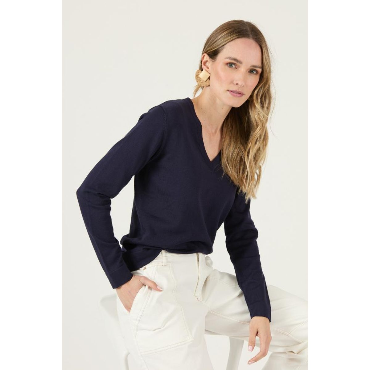 PRIVILEGE - Sweater azul marino PRIVILEGE 3404