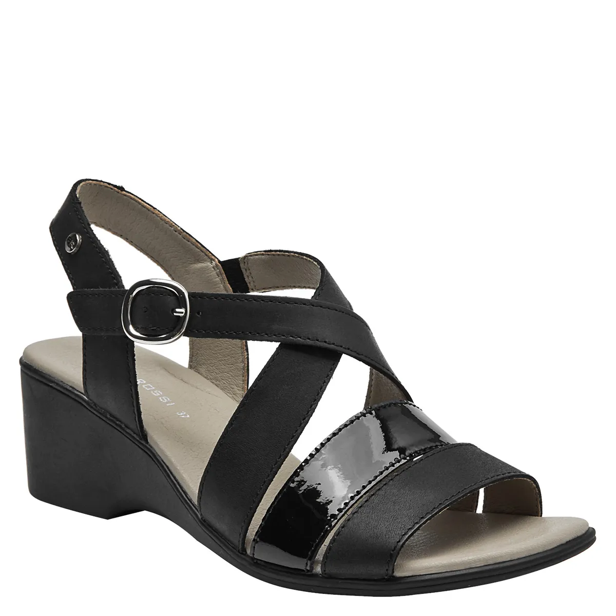 BRUNO ROSSI - Sandalia Mujer Casual Negro