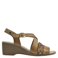 BRUNO ROSSI - Sandalia Mujer Casual Marrón claro