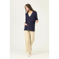 PRIVILEGE - Cardigan azul marino -