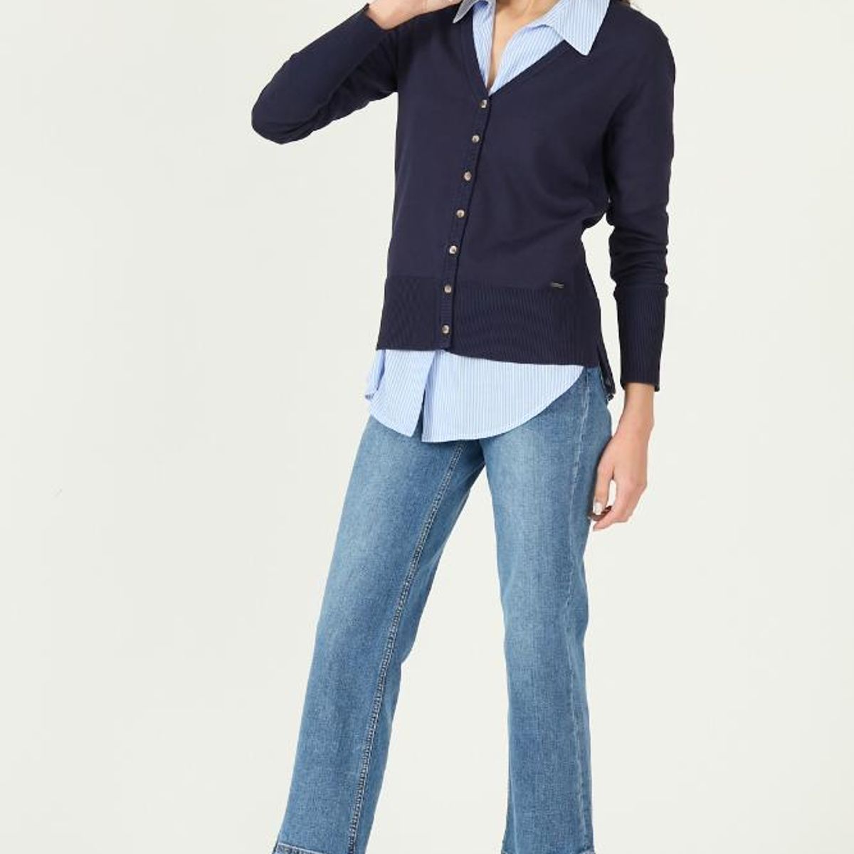 PRIVILEGE - Cardigan azul marino 2991