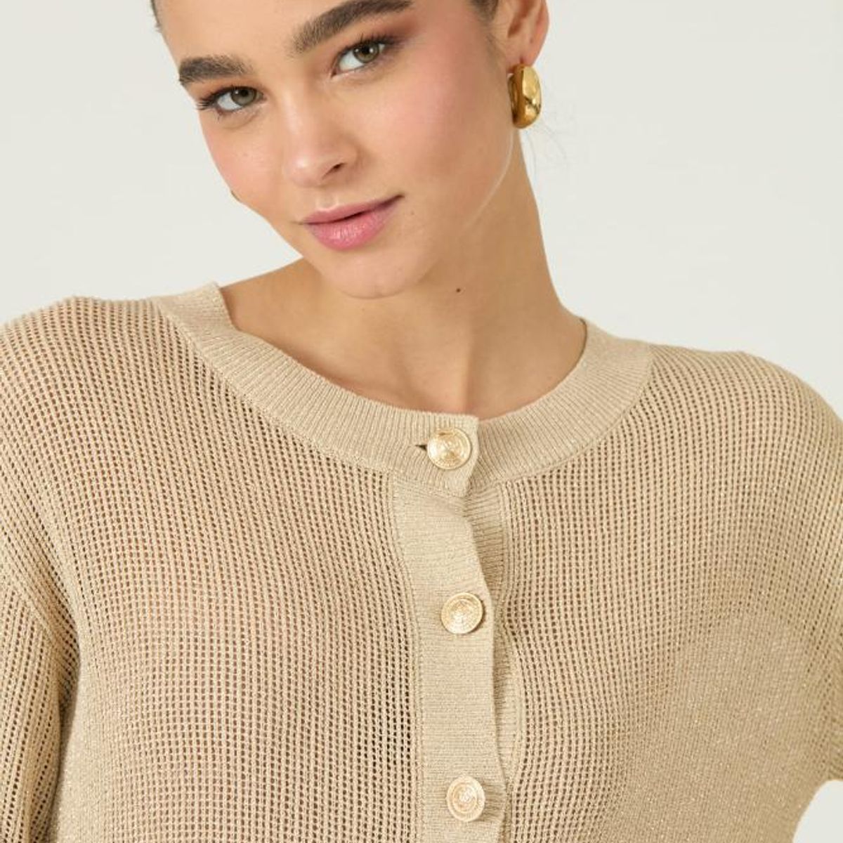 PRIVILEGE - Cardigan beige 2938