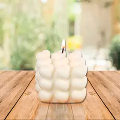 GENERICO - 3 Moldes De Silicona Velas Cubo De Corazones 7 X 6.3 CM