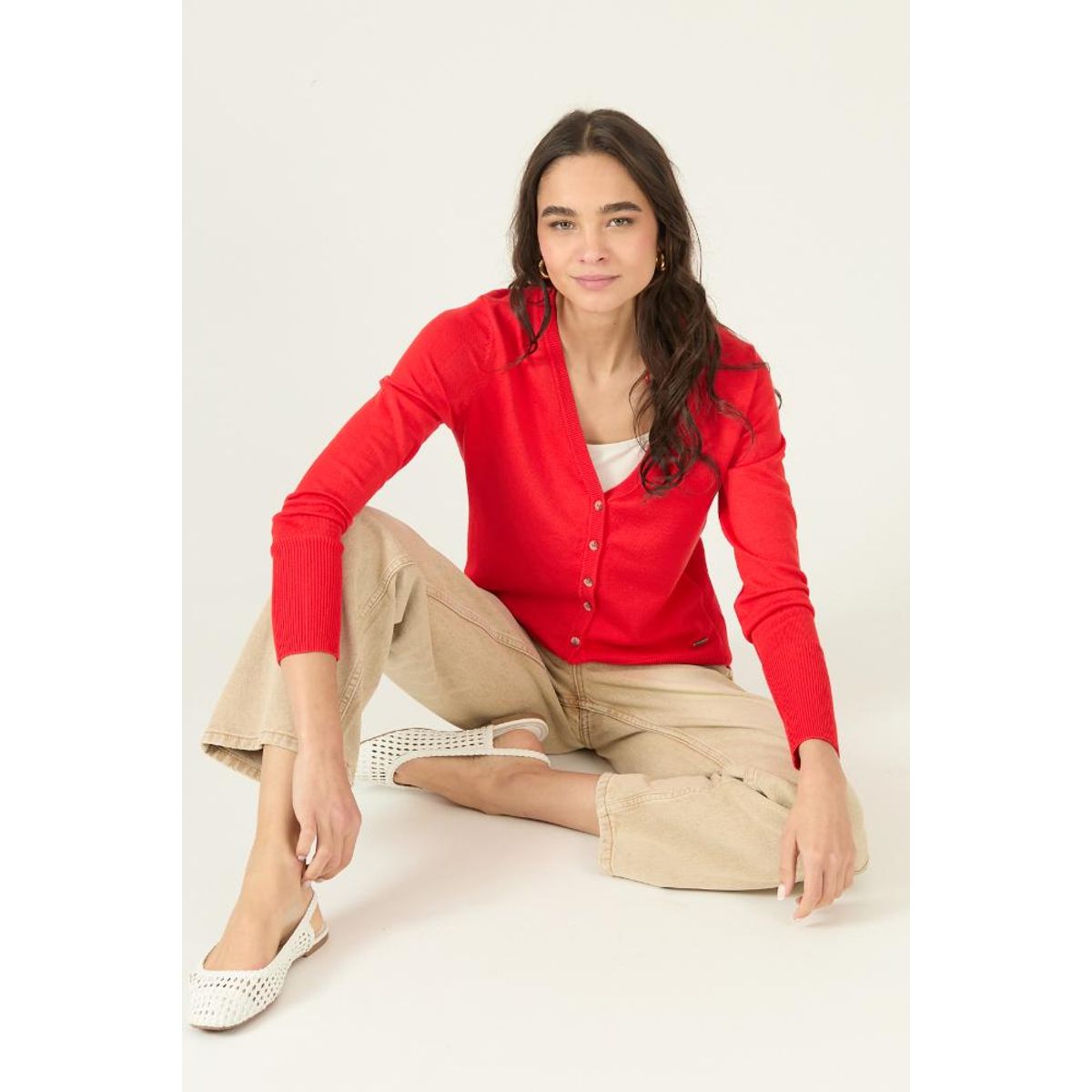 PRIVILEGE - Cardigan rojo
