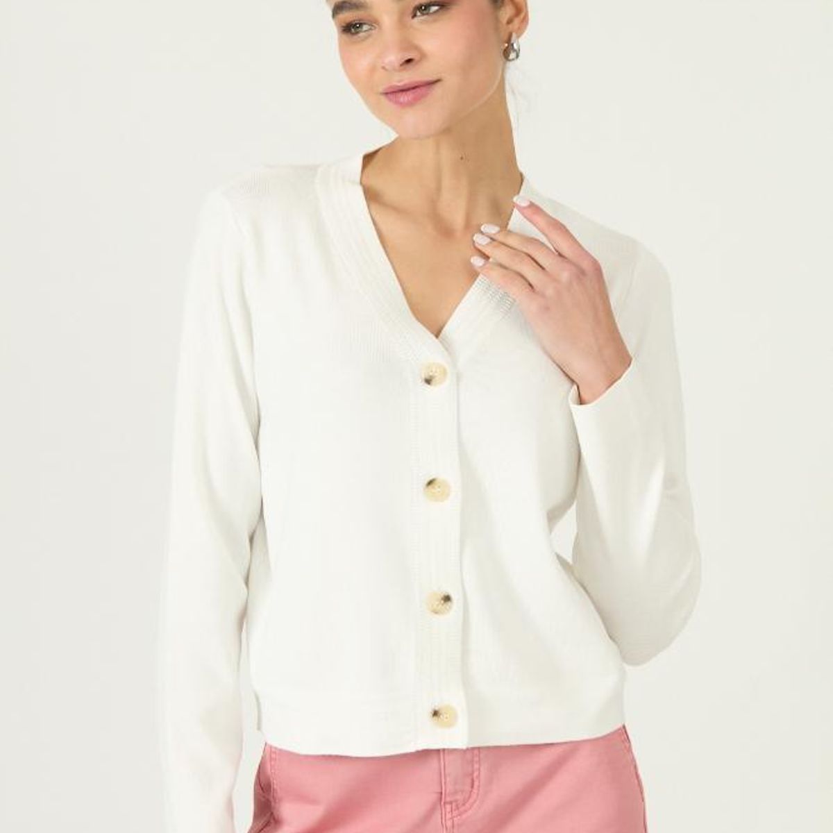 PRIVILEGE - Cardigan crudo 2954