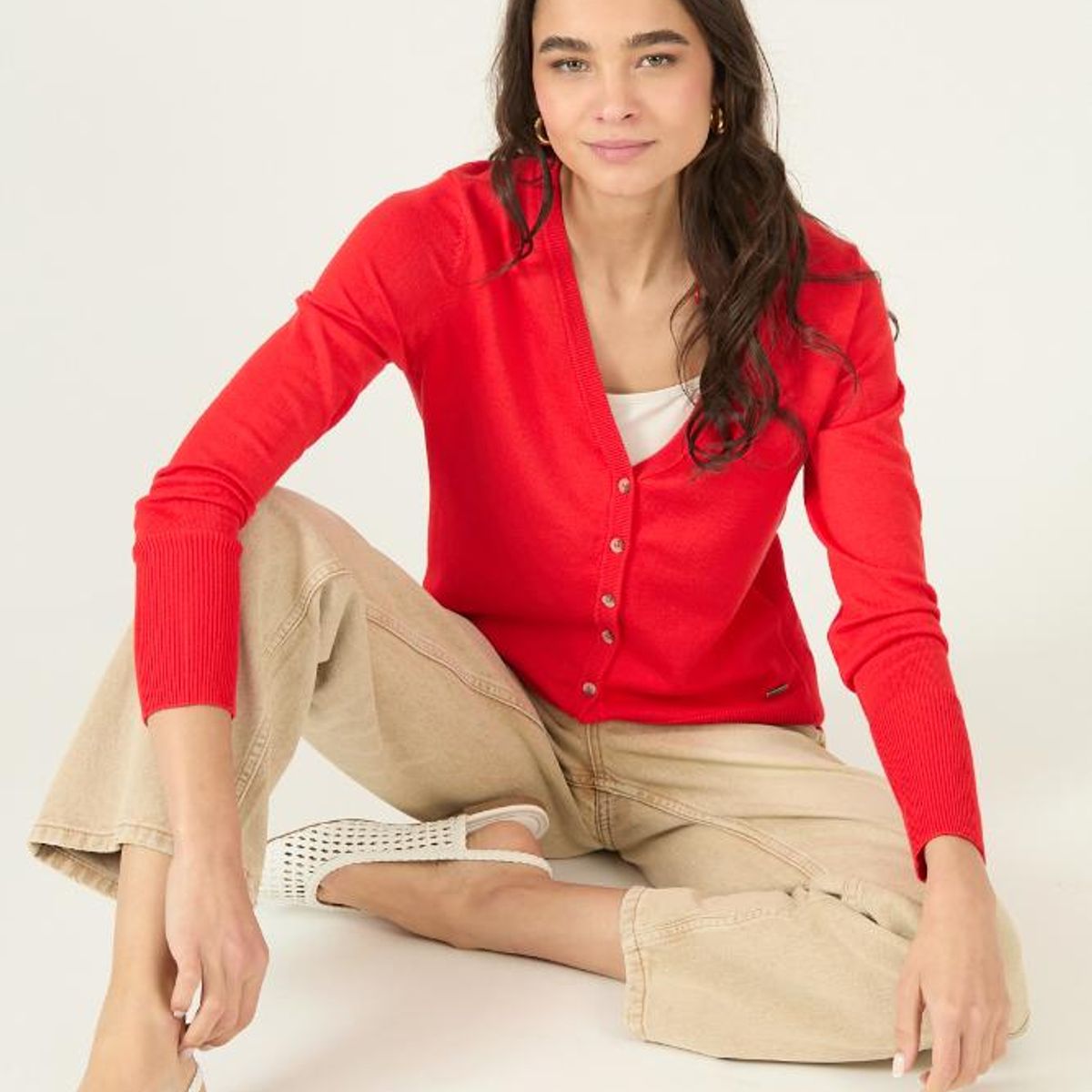 PRIVILEGE - Cardigan rojo 2993