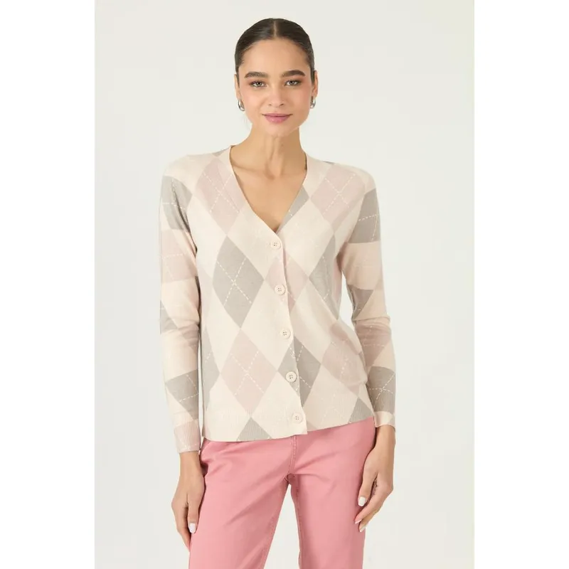 PRIVILEGE - Cardigan crudo estampado 2934