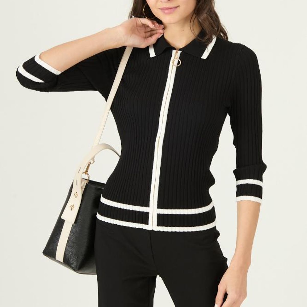 PRIVILEGE - Cardigan negro 2970