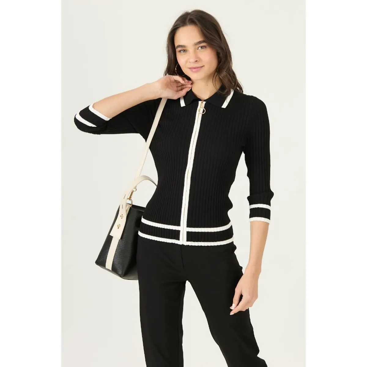 PRIVILEGE - Cardigan negro 2970