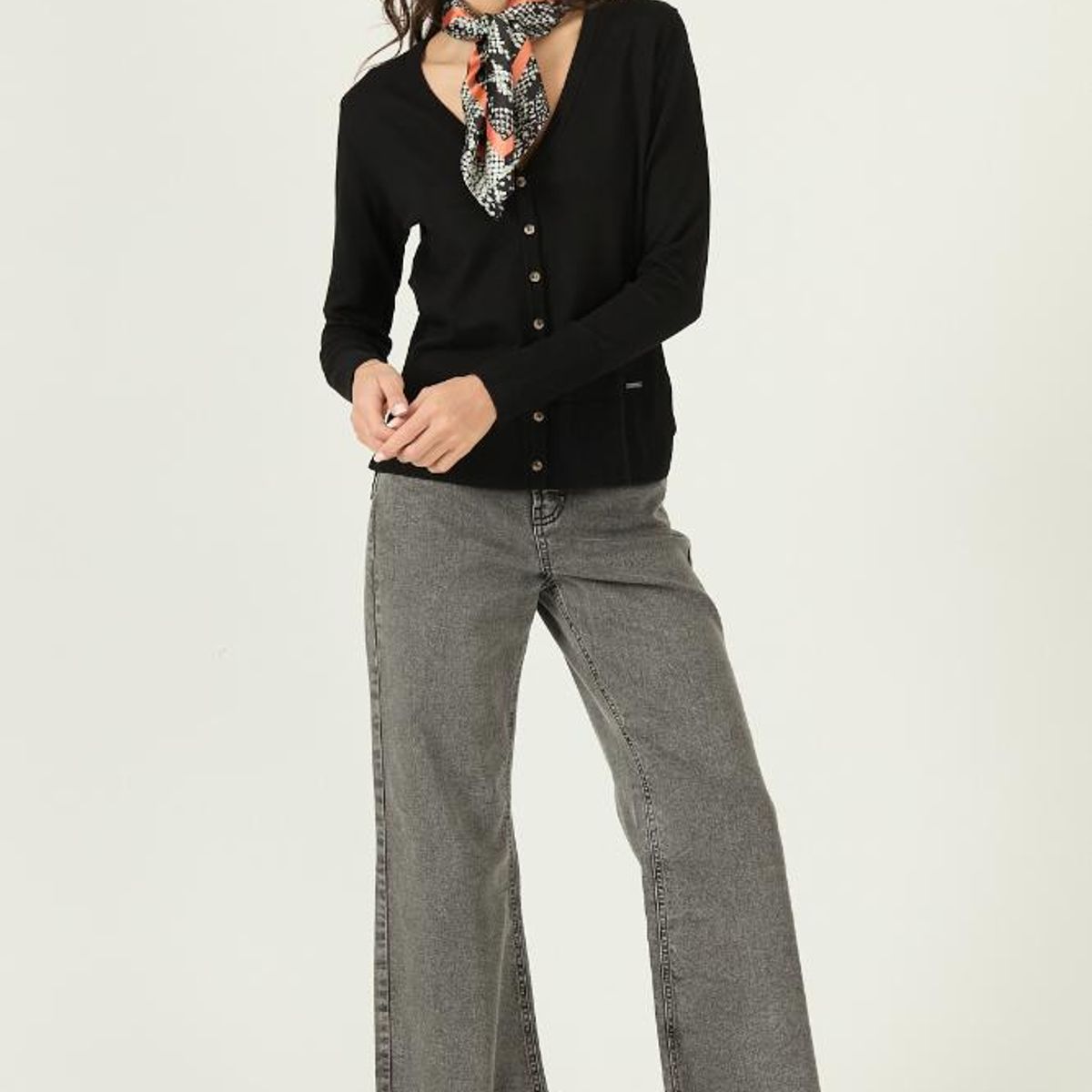 PRIVILEGE - Cardigan negro 2996