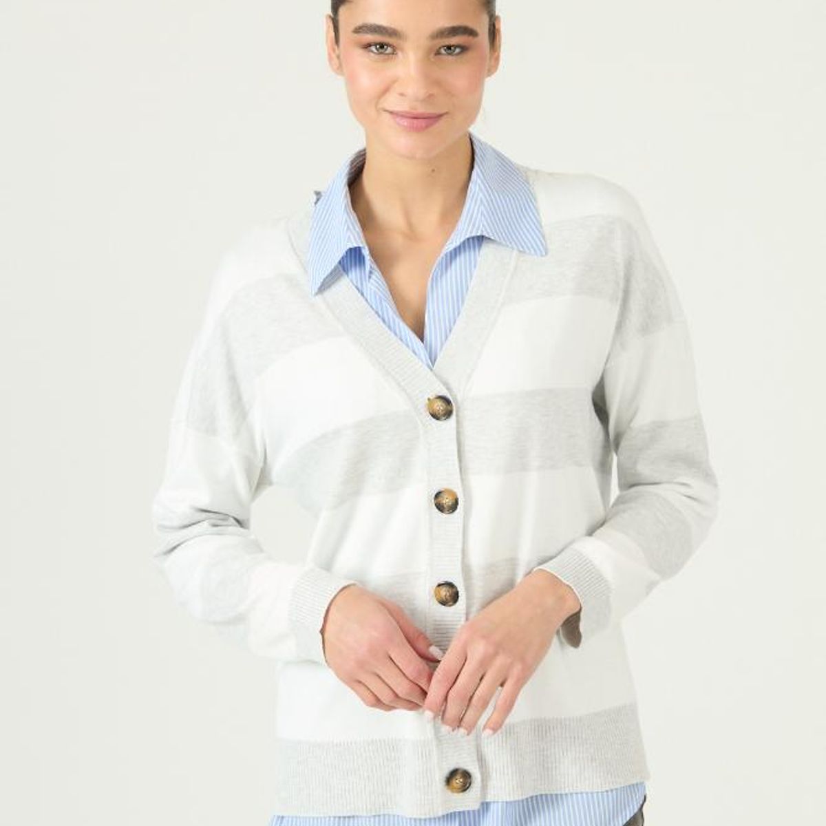 PRIVILEGE - Cardigan gris 2953