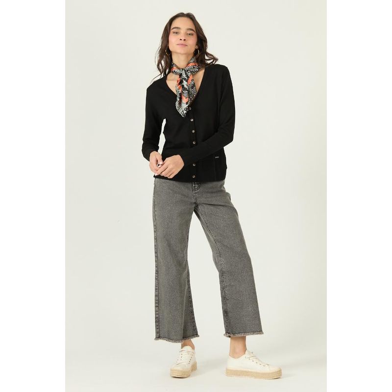 PRIVILEGE - Cardigan negro 2996