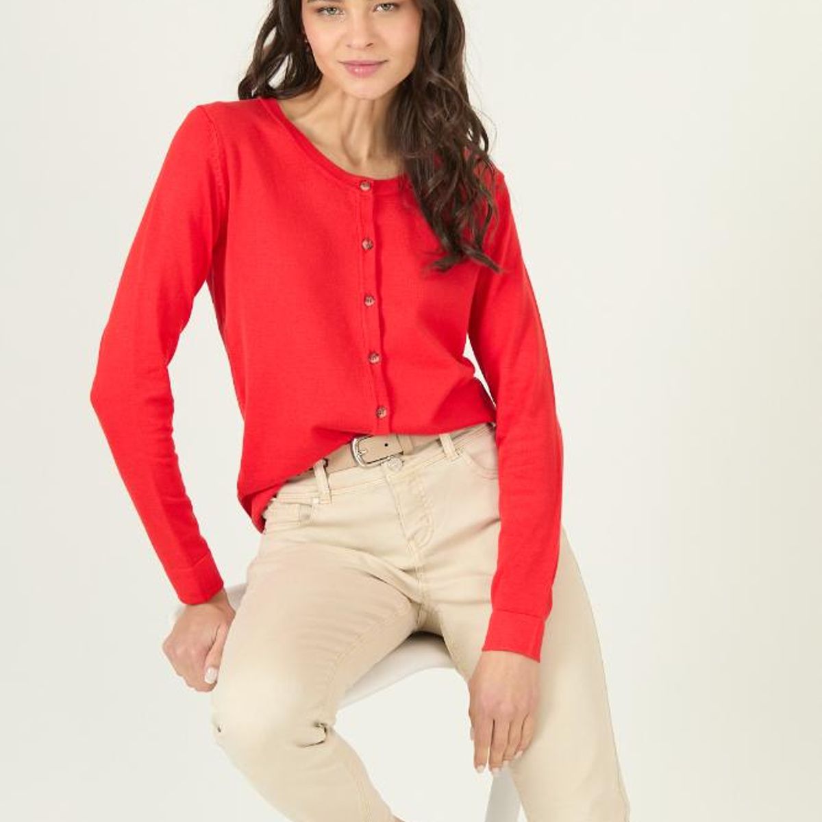 PRIVILEGE - Cardigan rojo 2987