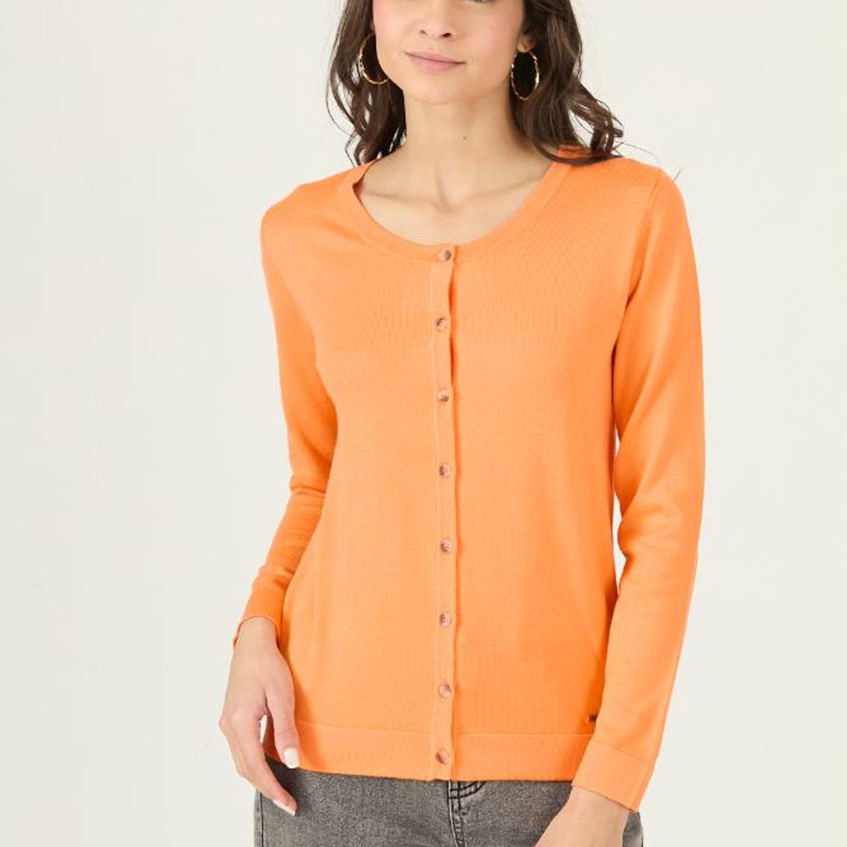 PRIVILEGE - Cardigan naranjo 2988