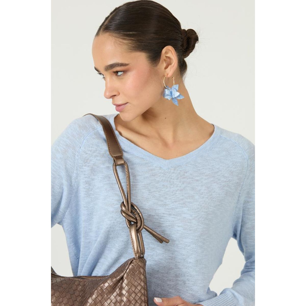 PRIVILEGE - Sweater celeste 2936