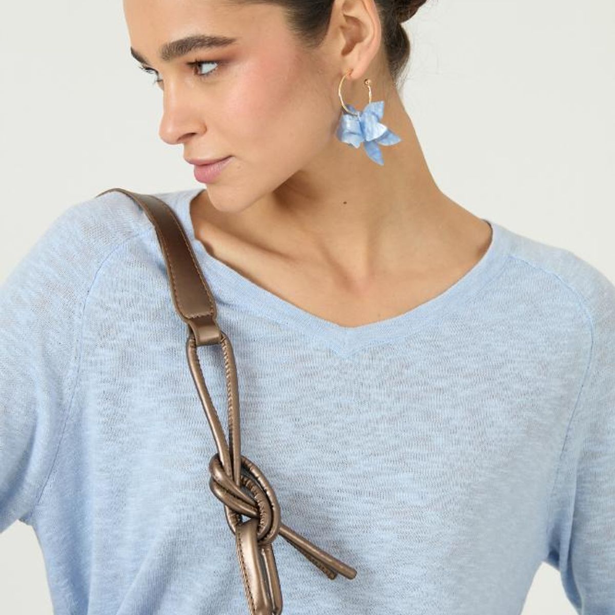 PRIVILEGE - Sweater celeste 2936