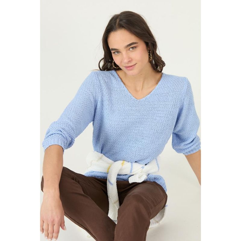 PRIVILEGE - Sweater celeste PRIVILEGE 3113