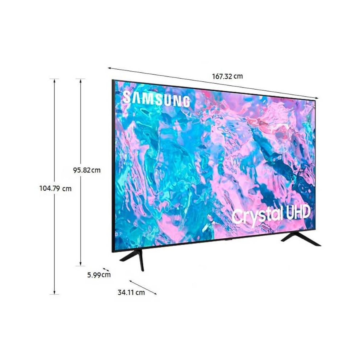 SAMSUNG - Smart tv Samsung 75 Crystal UHD 4K CU7000