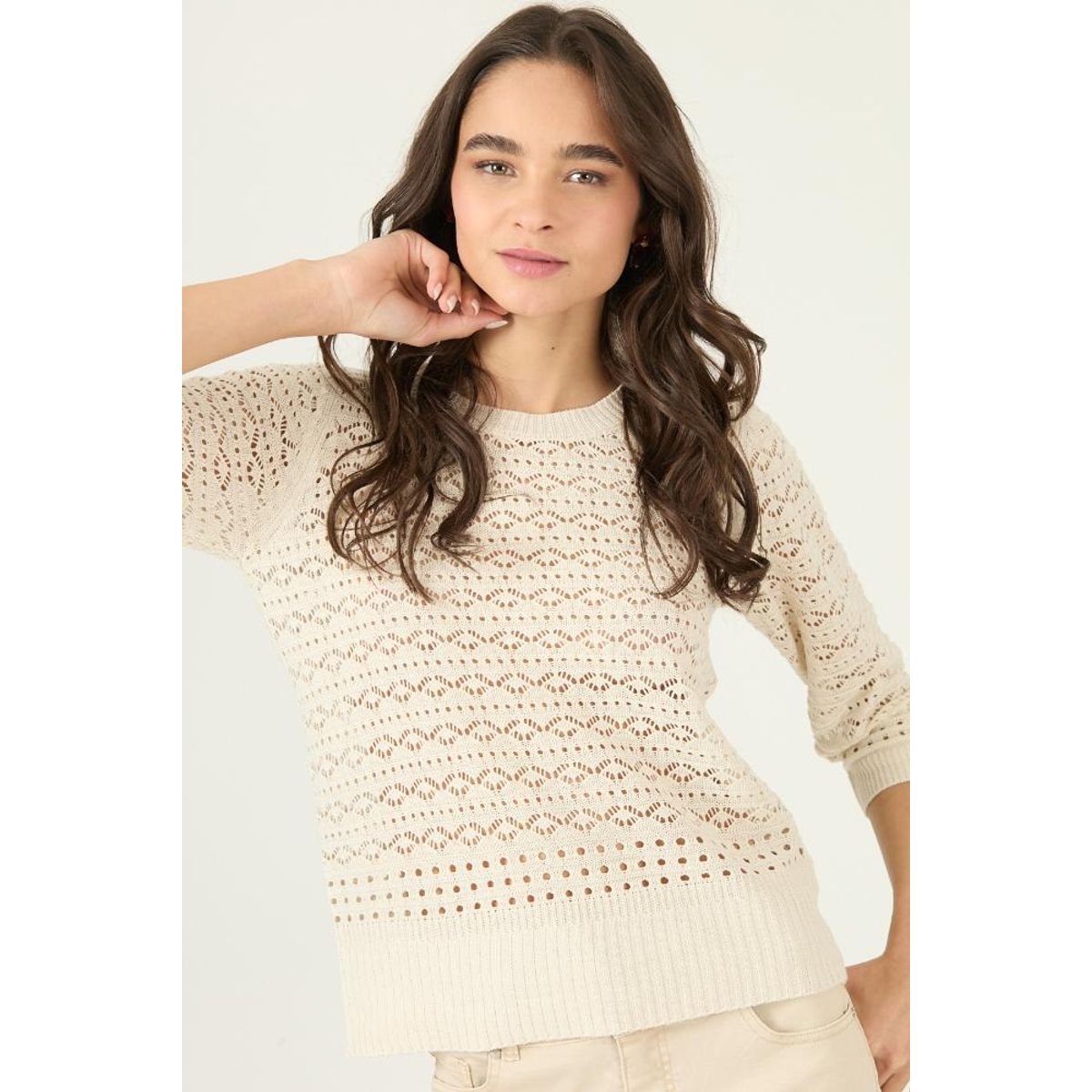 PRIVILEGE - Sweater crudo 2957