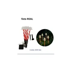 GENERICO - Estacas Solares Navideñas Led Para Jardin De 25cm campanas