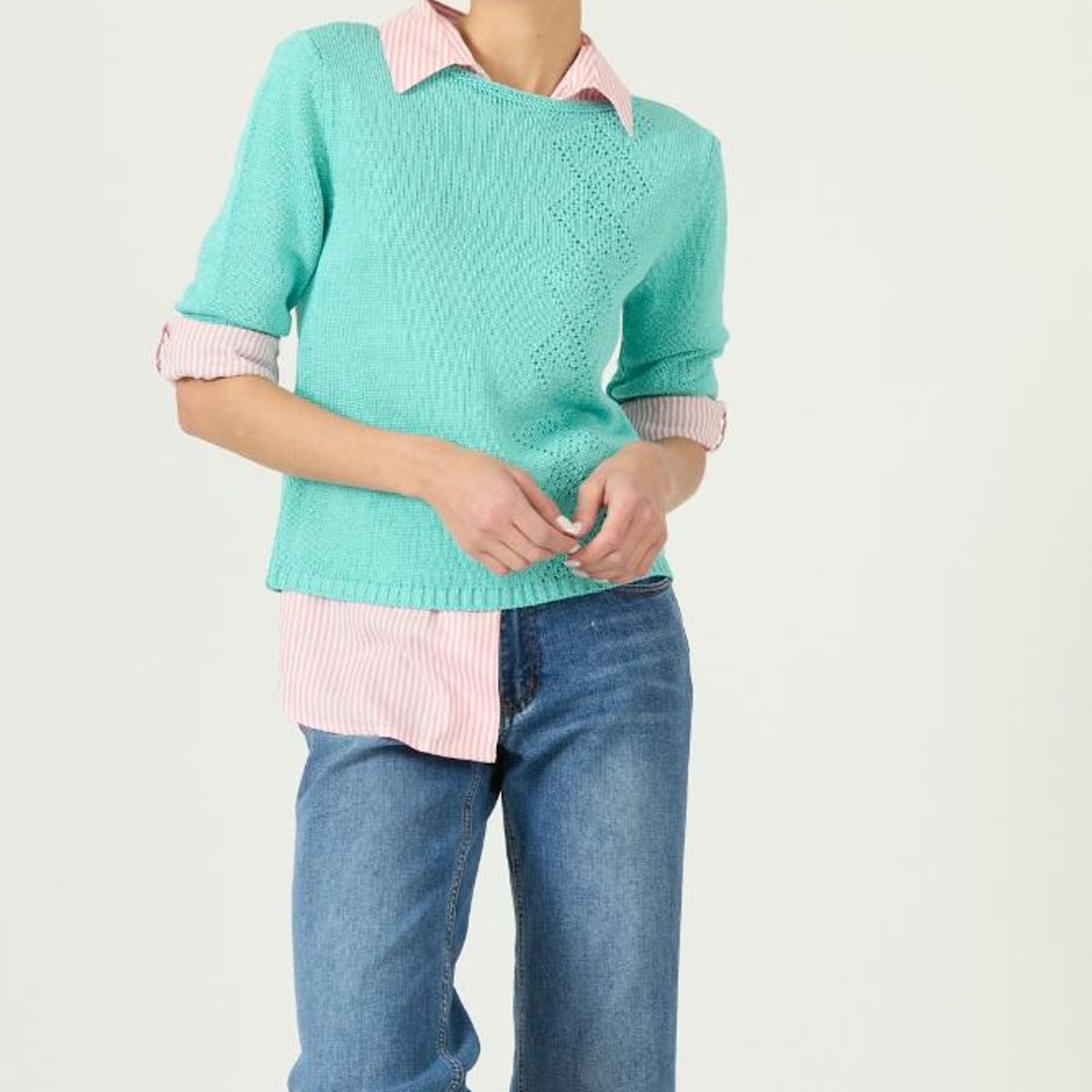 PRIVILEGE - Sweater turquesa PRIVILEGE 3116