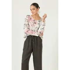 PRIVILEGE - Sweater rosa estampado 3123