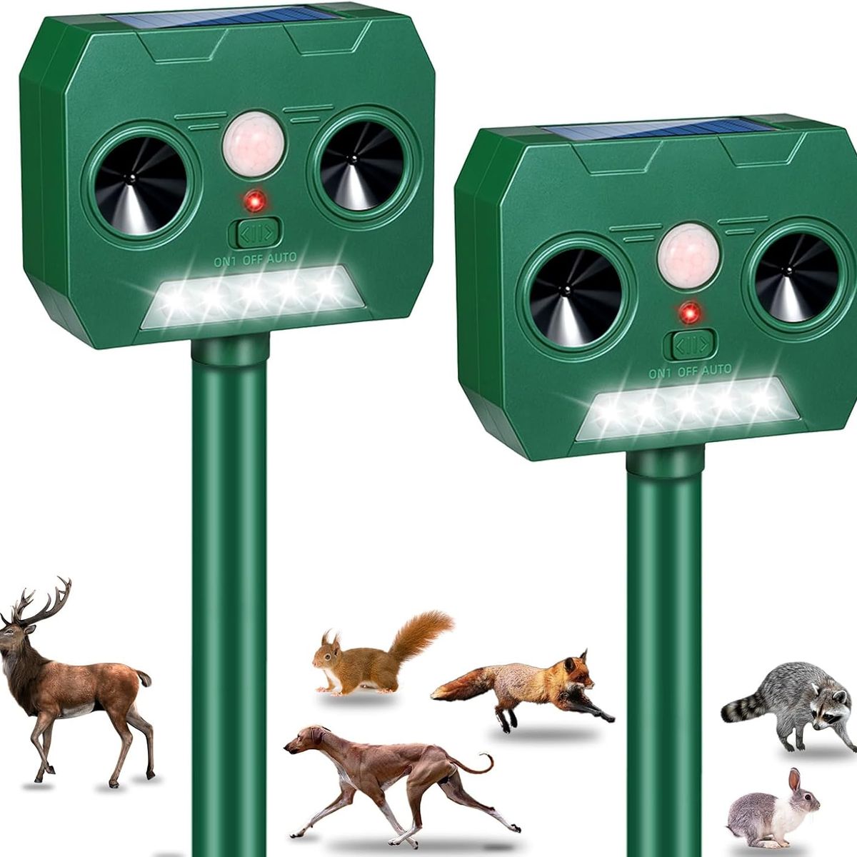 MOVI - REPELENTE DE ANIMALES  ULTRASONICO CON PANEL SOLAR