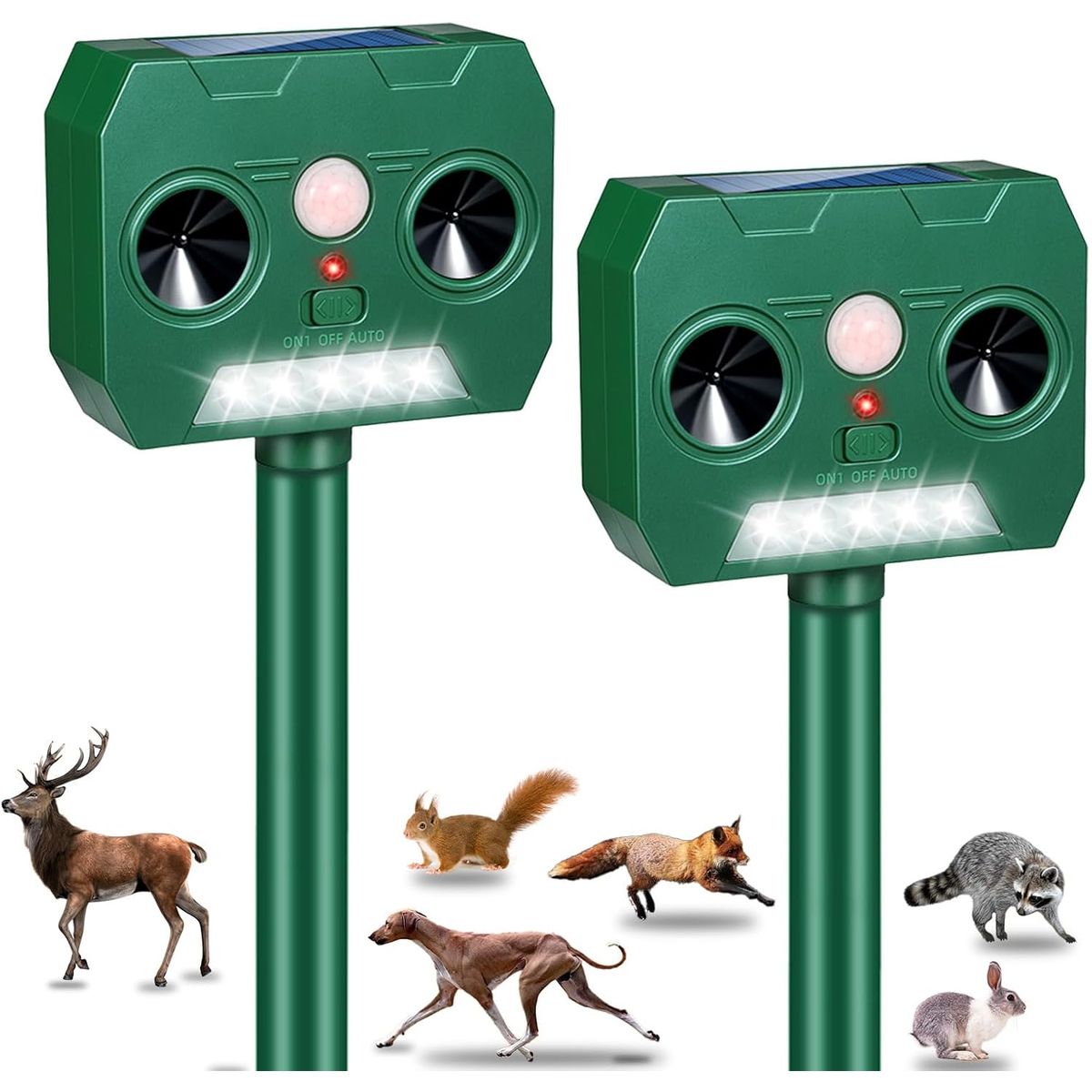 MOVI - REPELENTE DE ANIMALES  ULTRASONICO CON PANEL SOLAR