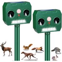 REPELENTE DE ANIMALES ULTRASONICO CON PANEL SOLAR