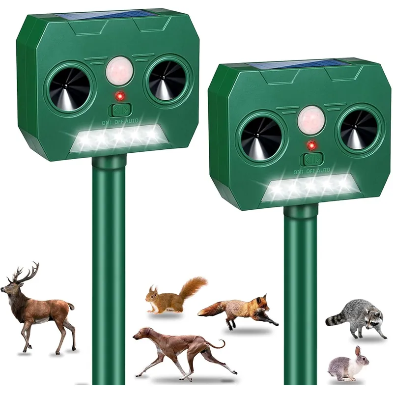 MOVI - REPELENTE DE ANIMALES  ULTRASONICO CON PANEL SOLAR