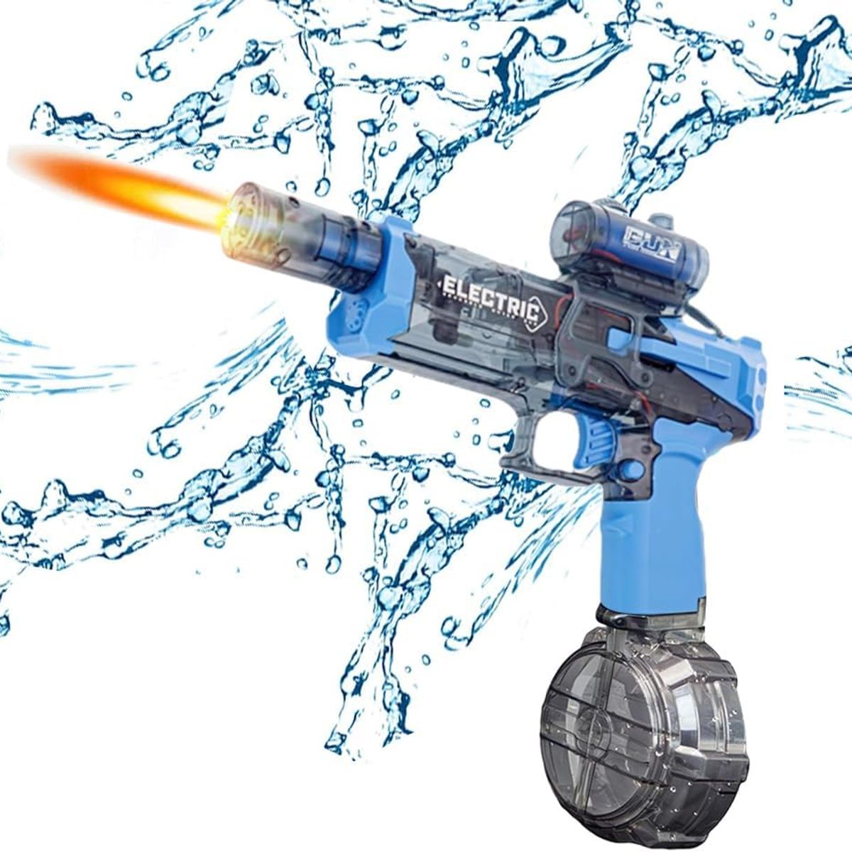 MOVI - PISTOLA DE AGUA ELECTRICA CON LUZ,  DISPARO CONTINUO