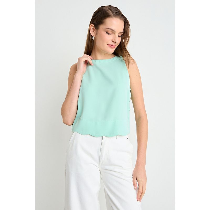 IO - Blusa Lisa Mujer Celeste Io