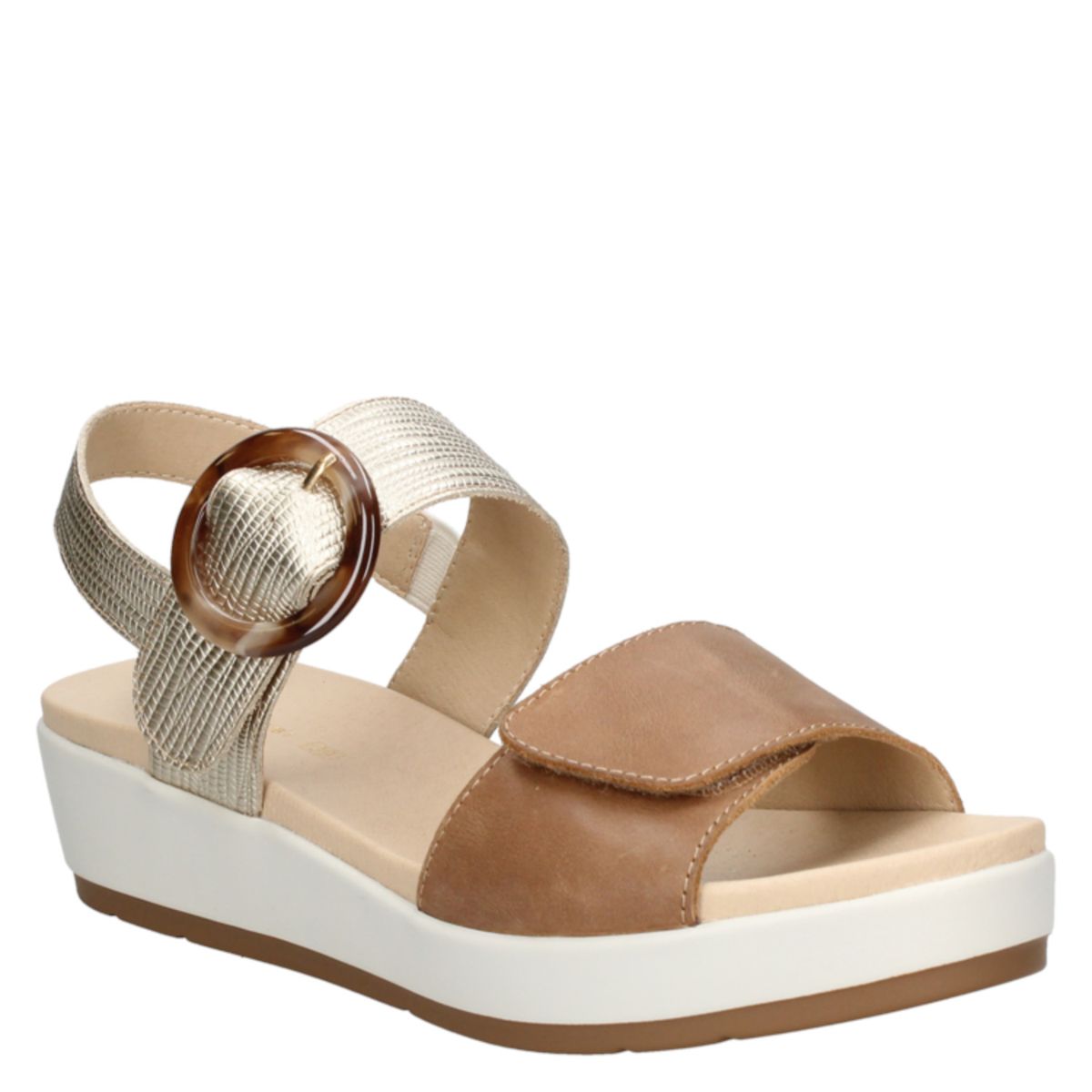 BRUNO ROSSI - Sandalia Casual Mujer Dorado Bruno Rossi