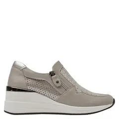 BRUNO ROSSI - Zapatilla Casual Mujer Gris claro