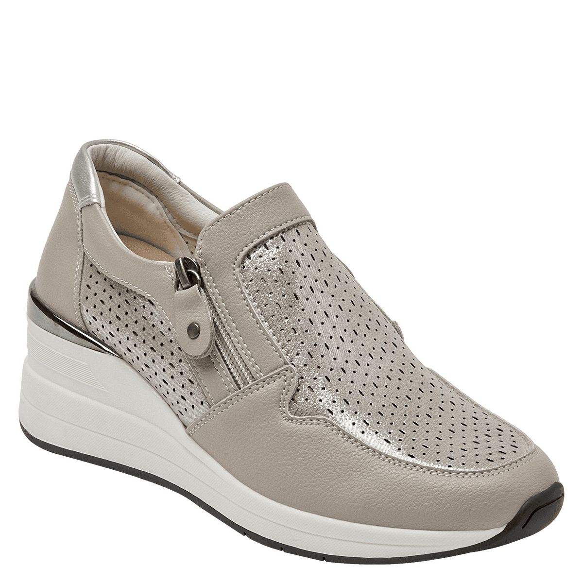 BRUNO ROSSI - Zapatilla Casual Mujer Gris claro Bruno Rossi