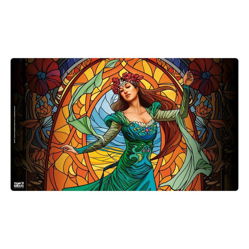 GENERICO - Playmat Topdeck Colección Vitrales - Doncella