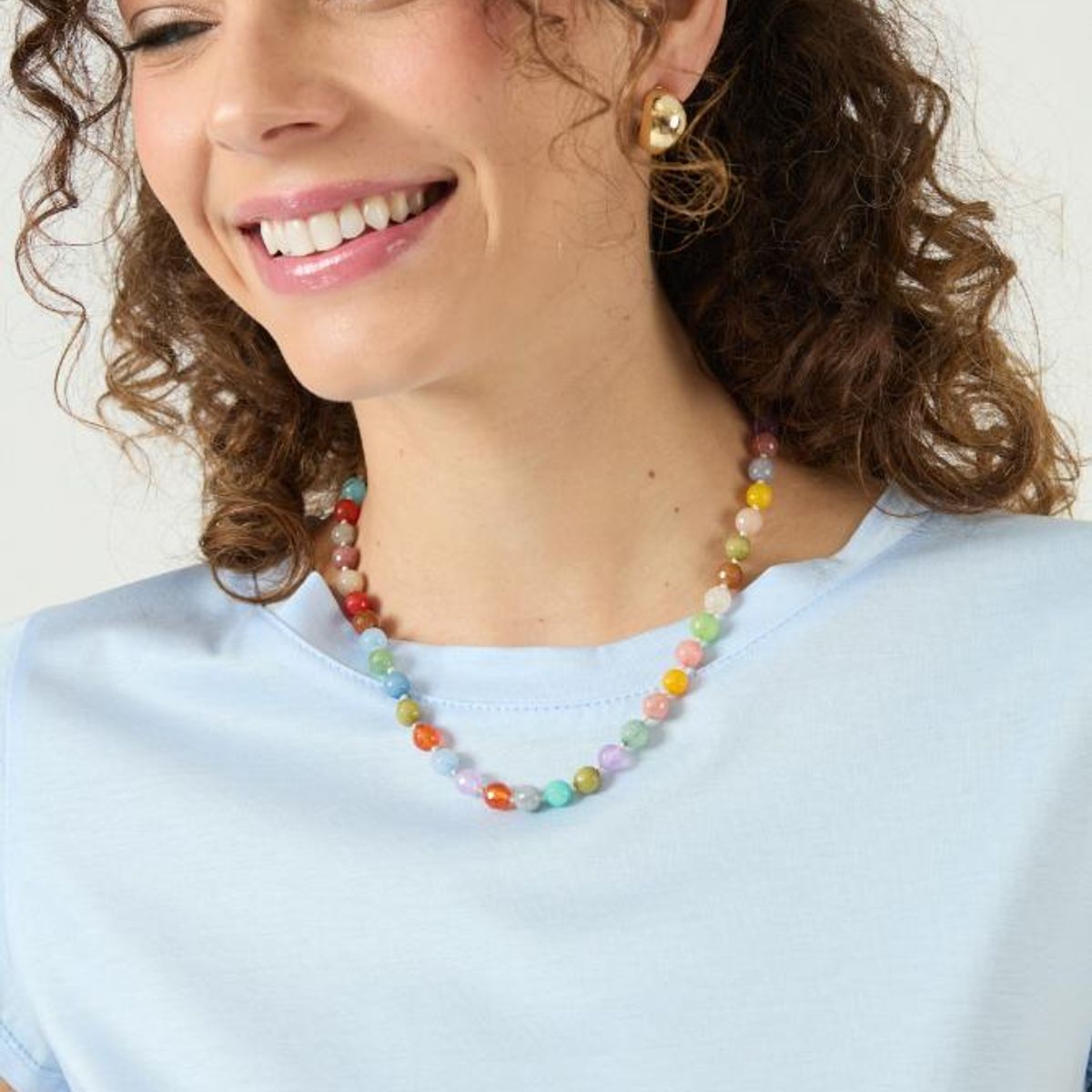 PRIVILEGE - Polera celeste PRIVILEGE 3227