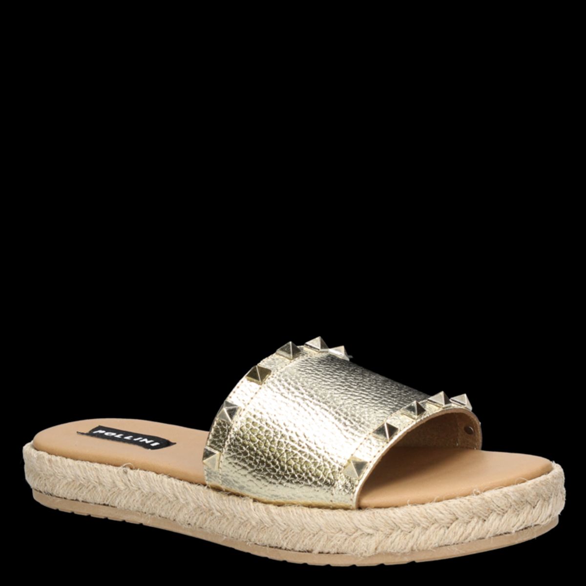 POLLINI - Sandalia Casual Mujer Dorado Pollini