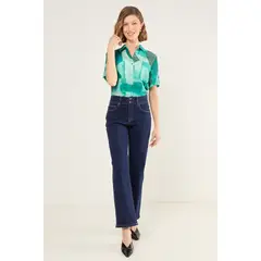 MA GRIFFE - Jeans Recto Mujer Azul Magriffe