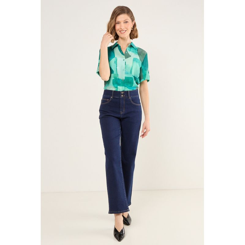 MA GRIFFE - Jeans Recto Mujer Azul Magriffe