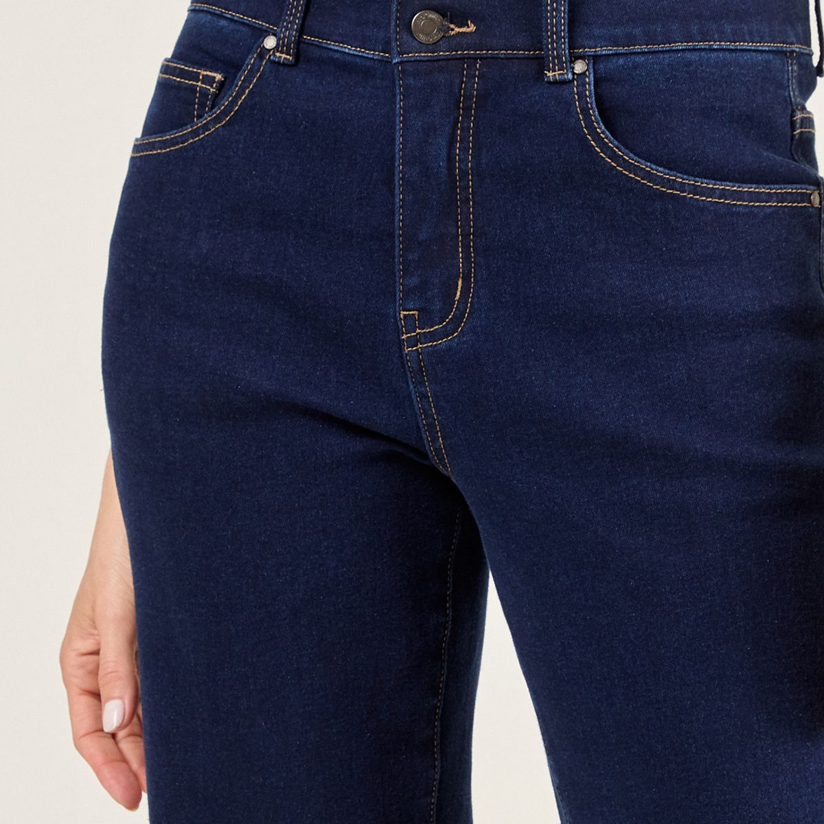 MA GRIFFE - Jeans Recto Mujer Azul Magriffe